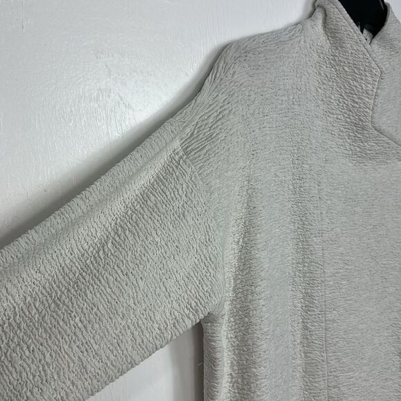 Eileen Fisher Off White Snap Closure Classic Fit Textured Jacket Size M - Picture 4 of 12